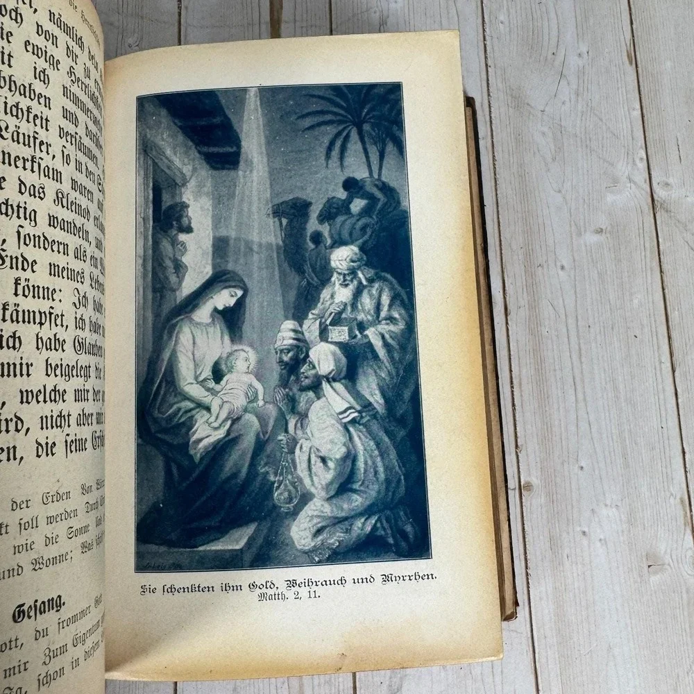 Antique Stark's Gebetbuch German Lutheran Prayer Book Leather Milwaukee
